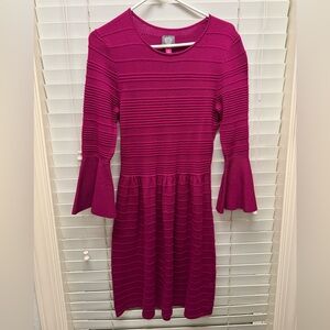 Vince Camuto Magenta Long Sleeve Dress